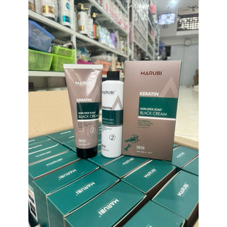 Nhuộm phủ bạc keratin marubi 250ml*2 đen tự nhiên giữ bền màu