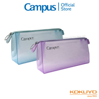 Túi Đựng Bút KUSUMI Series Dáng Tam Giác Nhựa Trong PVC Đứng Form Có Ngăn Riêng Đựng Máy Tính Chính Hãng Campus
