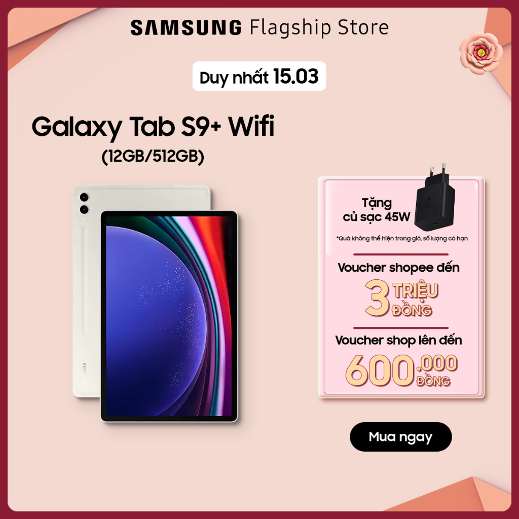 Máy tính bảng Samsung Galaxy Tab S9+ Wifi 12GB_512GB