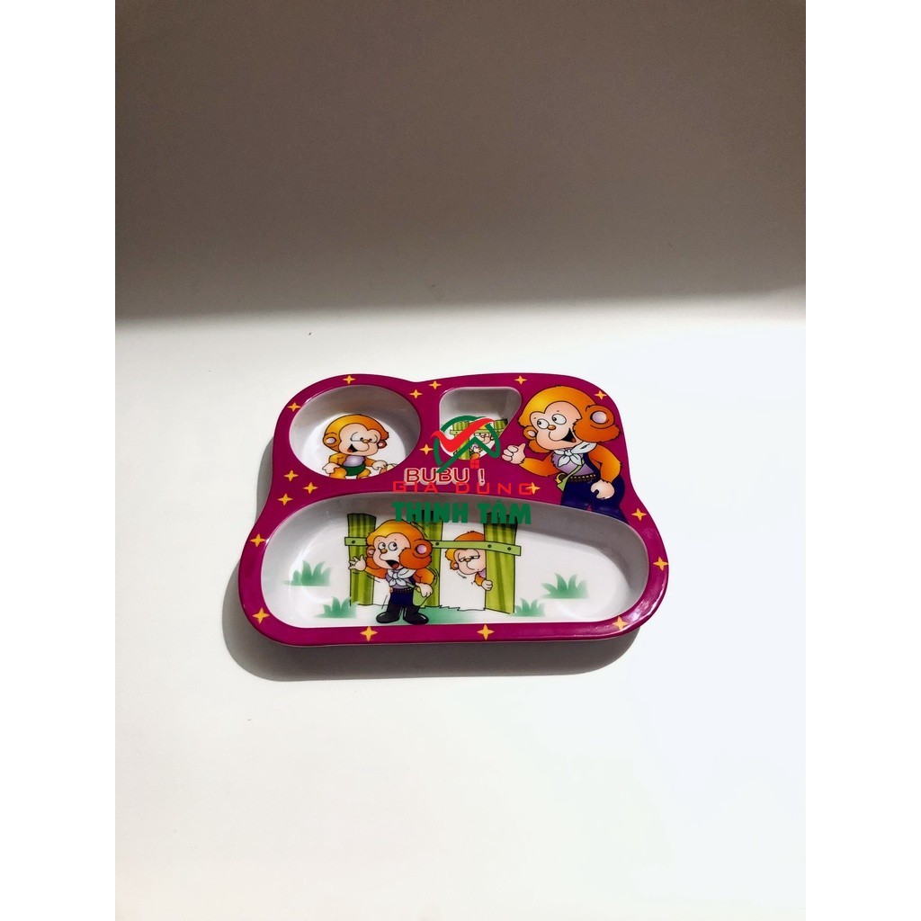 Bát Ăn Dặm Cho Bé - Khay nhựa, Dĩa Nhựa chia cơm 1 2 3 4 ngăn FATACO