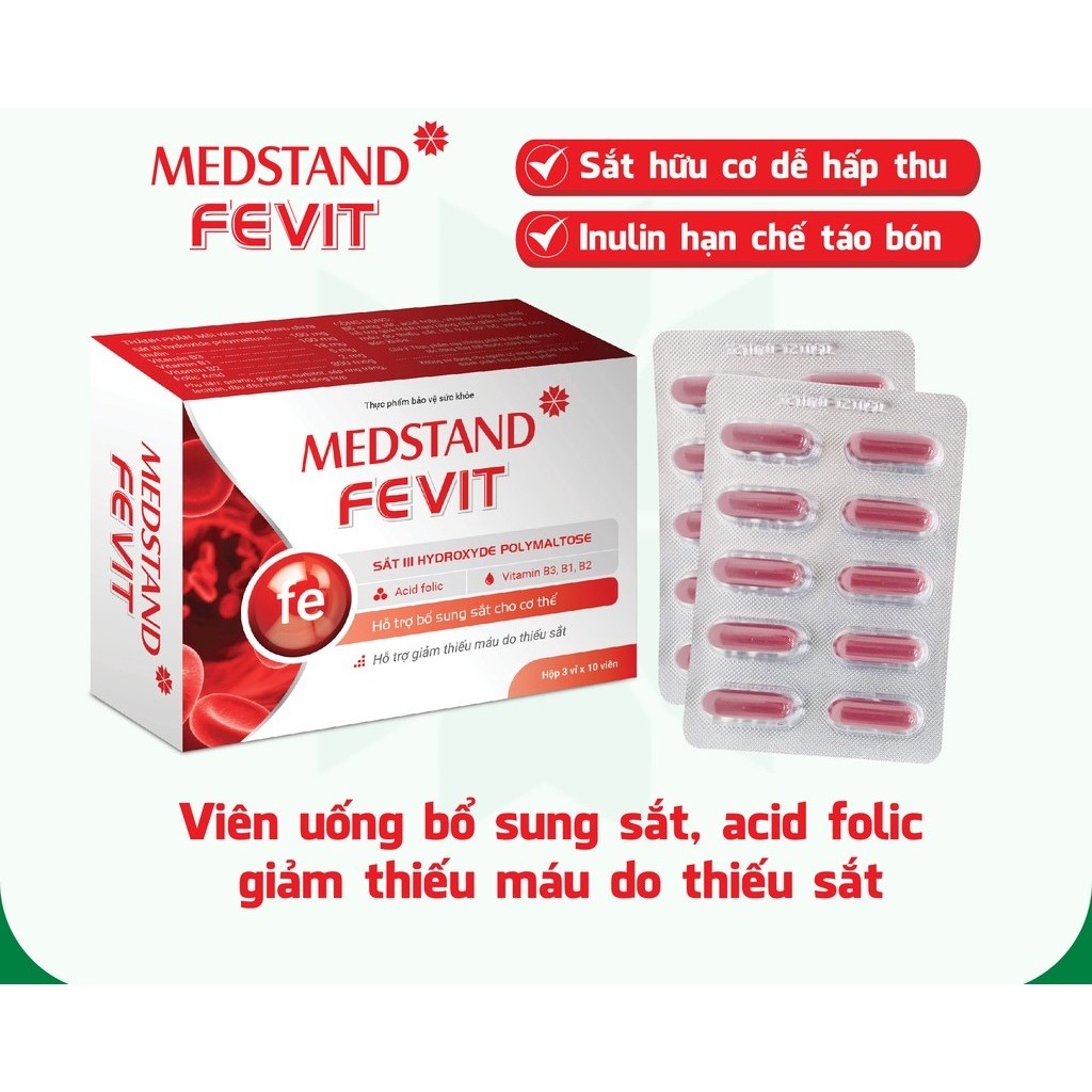 Viên bổ máu, hỗ trợ giảm thiếu máu do thiếu sắt