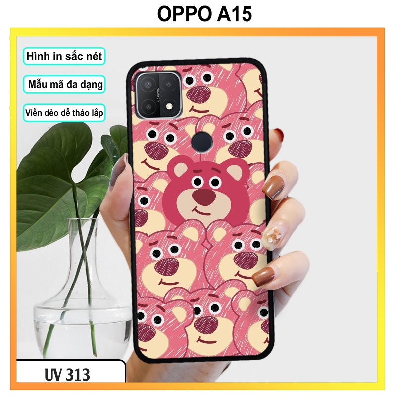 Ốp Gấu Dâu Cute cho OPPO A15/A31 2020/A8/A3 2020/A33/NEO 7/A35