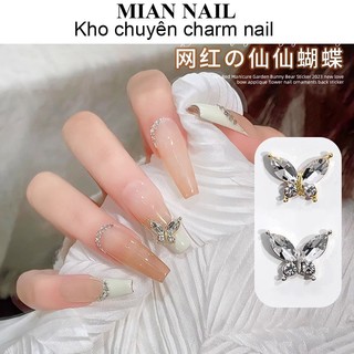 Charm bươm' đá charm bươm' charm nail gắn móng đính móng trang trí móng tay MIAN