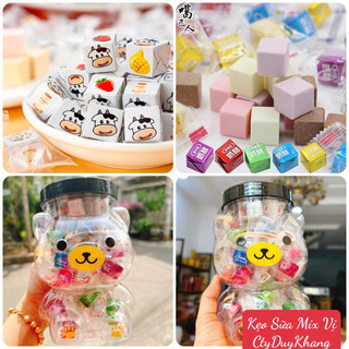 Kẹo sữa bò trái cây mix vị hủ gấu lớn 300g