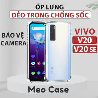 Ốp lưng vivo v20, vivo v20 se, tpu dẻo trong suốt chống sốc, ốp điện thoại bảo vệ viền camera | meo case