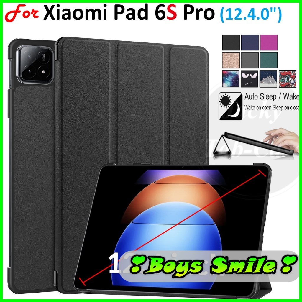 Bao Da , ốp lưng Máy Tính Bảng Cho Xiaomi Pad 6S Pro 12.4 Mi Pad 6S Pro nắp gấp từ tính đóng mở màn 