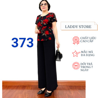 Quần Áo Trung Niên Cao Cấp Bộ đồ phối áo lụa hàn châu, quần đũi Siêu mềm Siêu mát - Laddy store