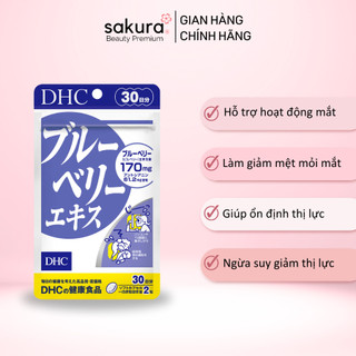 Viên uống việt quất DHC giảm nhức mỏi mắt, tăng cường thị lực - Sakura Beauty Premium