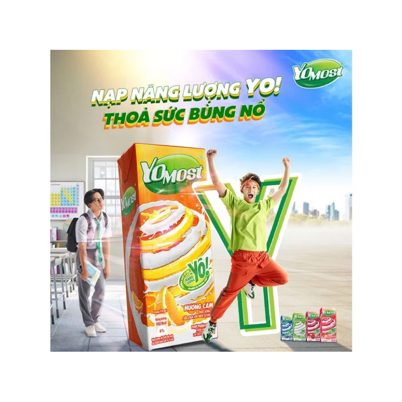 Sữa chua uống yomost hương cam hộp 190ml
