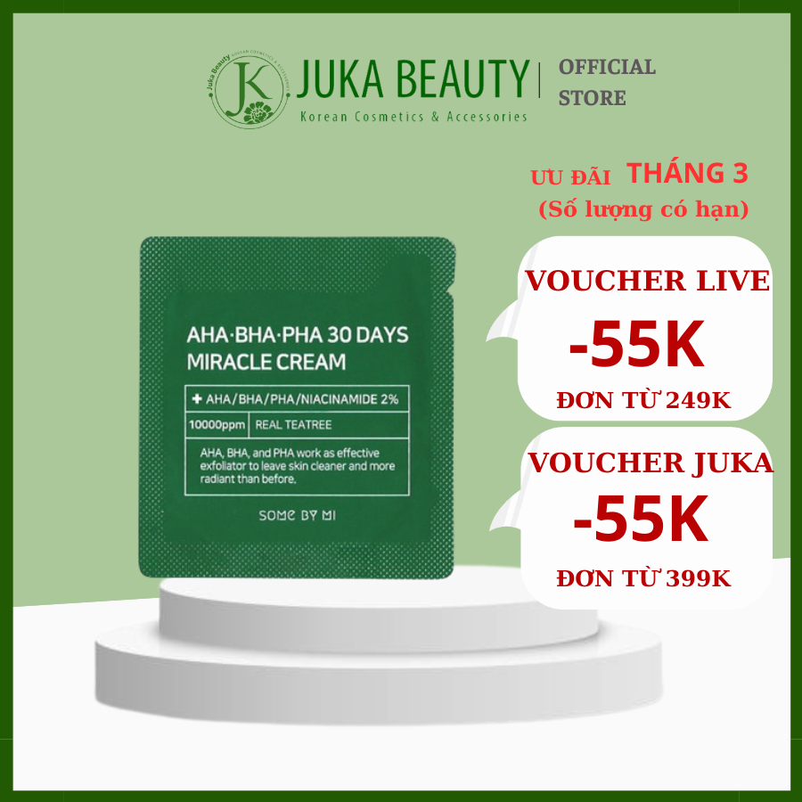 Sample kem dưỡng Some By Mi AHA BHA PHA 30 Days Miracle Cream 1.2g