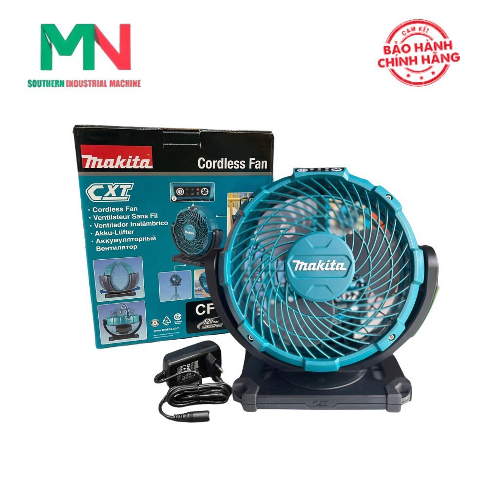 Quạt dùng pin và điện Makita CF100DZ 12V có kèm Adapter để dùng điện 220V ( Chưa Pin & Sạc) - Chính 