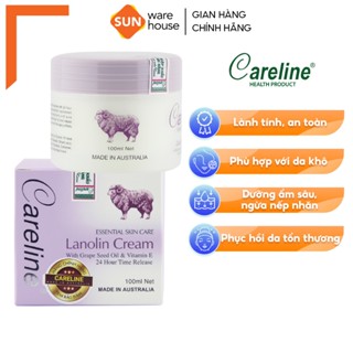 Kem Dưỡng Da Mỡ Cừu CARELINE Lanolin Cream Dưỡng Ẩm Cung Cấp Vitamin Giúp Da Mềm Mại, Khỏe Mạnh Hộp 100ml