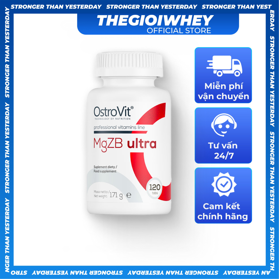 MGZB Ostrovit (90 viên), (120 viên) | Viên uống phục hồi cơ bắp và cải thiện giấc ngủ