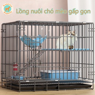 🐈Dogelsy🐕Chuồng Chó chuồng mèo Lồng nuôi chó mèo gấp gọn mẫu mới sơn tĩnh điện tặng kèm khay vệ sinh