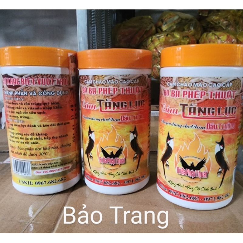 Cám tăng lực chào mào Bộ Ba Phép Thuật, chuyên dùng cho chim đấu trường, Bảo Trang.