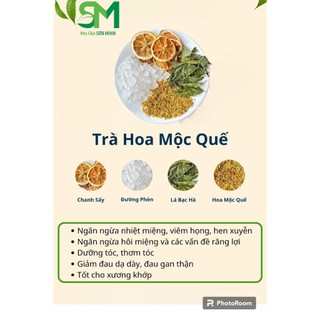 Trà hoa mộc quế gói 10g - trà thảo mộc sơn minh