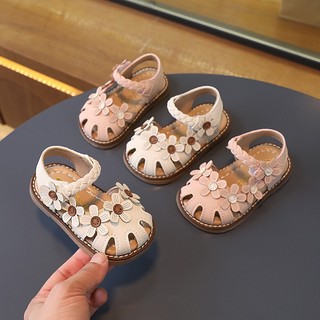 Siêu xinh_ Sandal rọ đính hoa êm mềm bé gái size 15-25