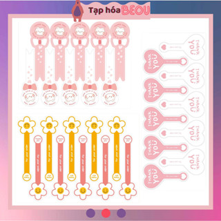 100 Tem Thank You Dễ Thương - nhãn dán Cám ơn niêm phong hàng