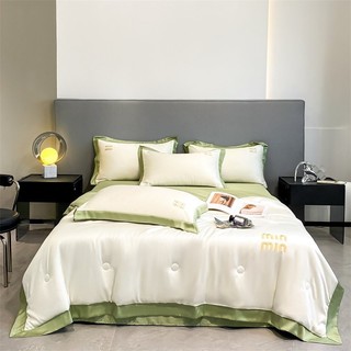Bộ chăn ga gối phi lụa MinMin, Chăn hè trần bông nhập khẩu cao cấp, chất liệu lụa mềm mịn, thoáng mát