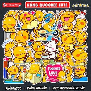 Sticker Dễ Thương Rồng Quoobee 🌈𝑭𝒓𝒆𝒆𝒔𝒉𝒊𝒑 Decal Quobee Chống Nước Sticker Dán Mũ Bảo Hiểm, Vali, Laptop, Đàn Guitar CHA01