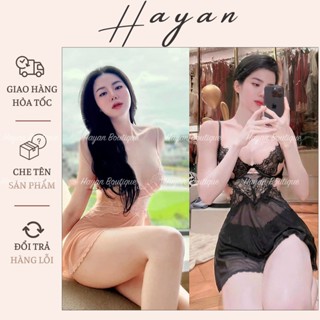 HT51 Váy ngủ 2s sexy triiết eo có GỌNG tôn dáng, đồ ngủ ren xuyên thấu xoè nhẹ gợi cảm HT51