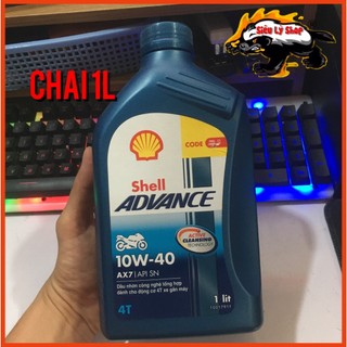 Nhớt xe số Shell Advance AX7 0.8L - 1L