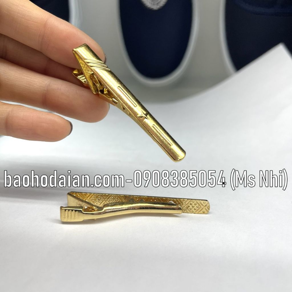 Kẹp cà vạt kim loại mạ vàng