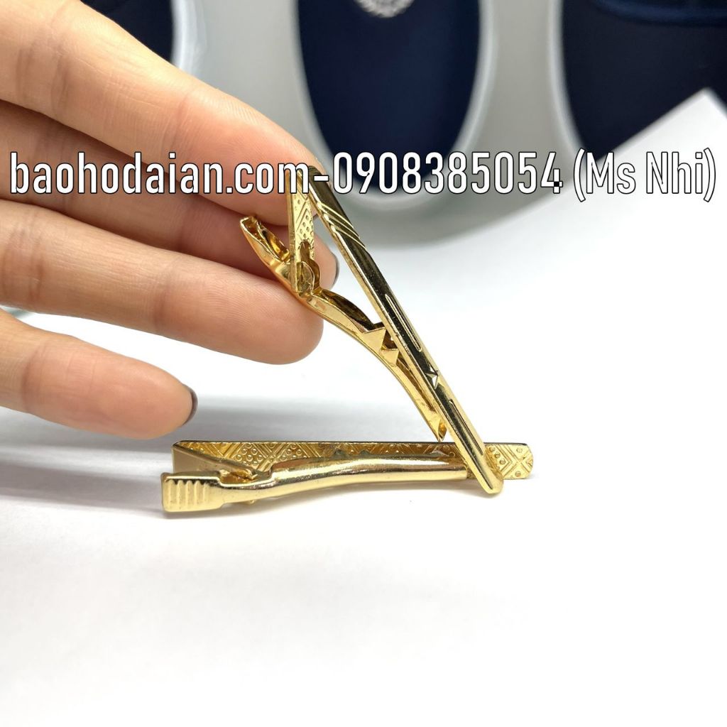 Kẹp cà vạt kim loại mạ vàng