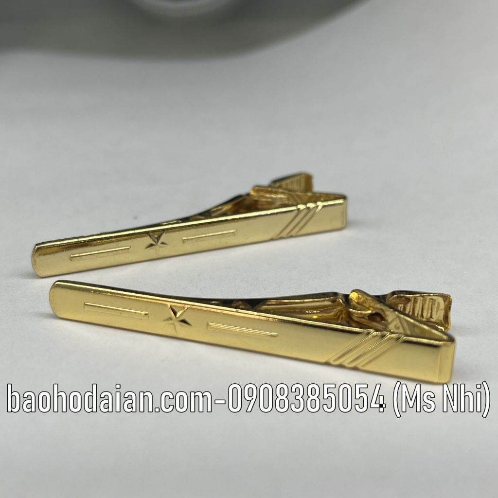 Kẹp cà vạt kim loại mạ vàng