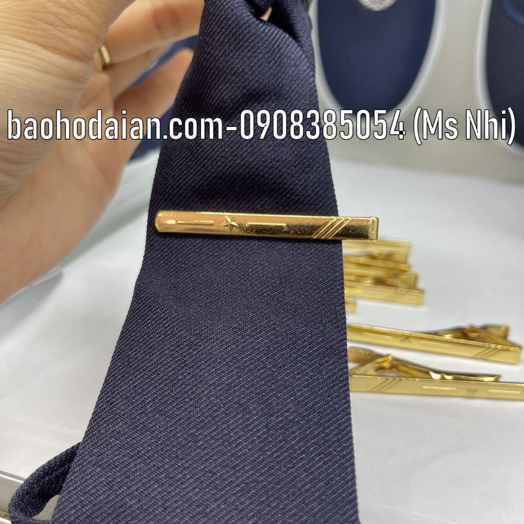 Kẹp cà vạt kim loại mạ vàng