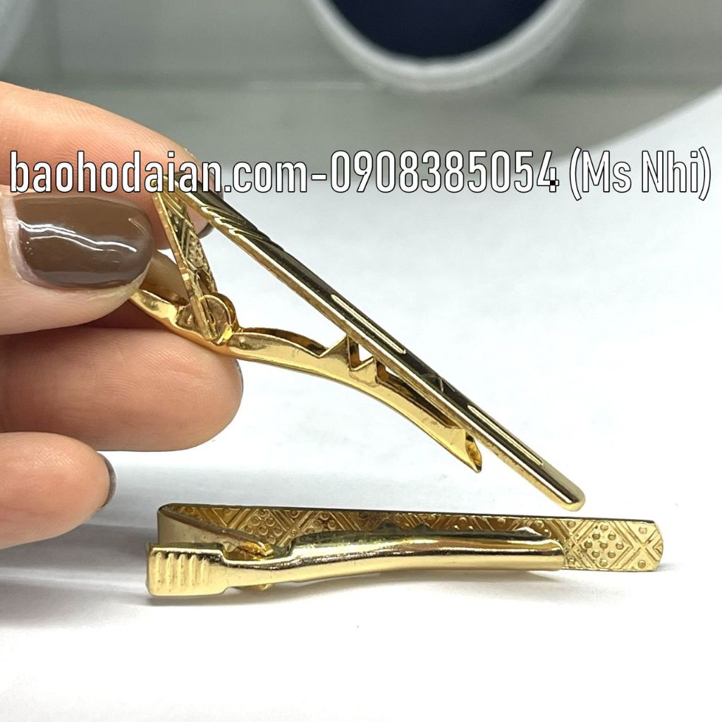 Kẹp cà vạt kim loại mạ vàng