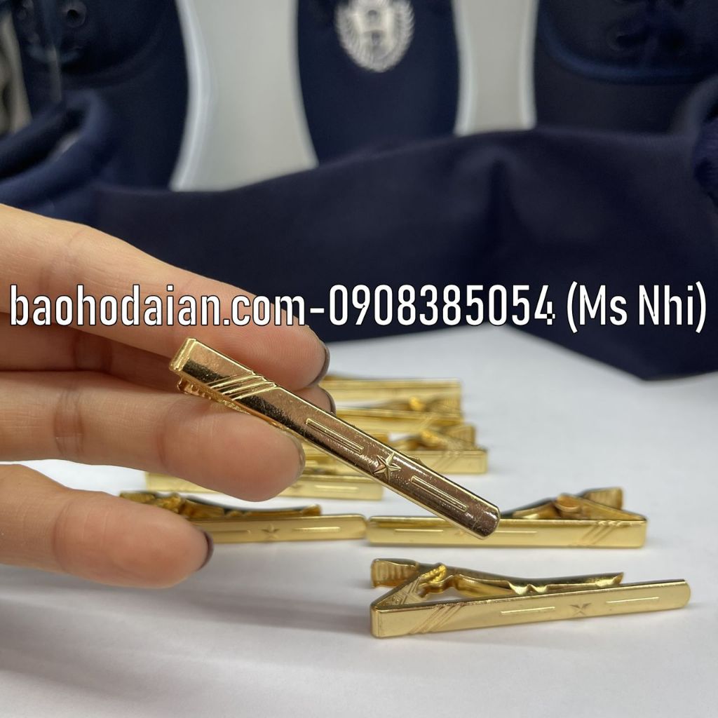 Kẹp cà vạt kim loại mạ vàng