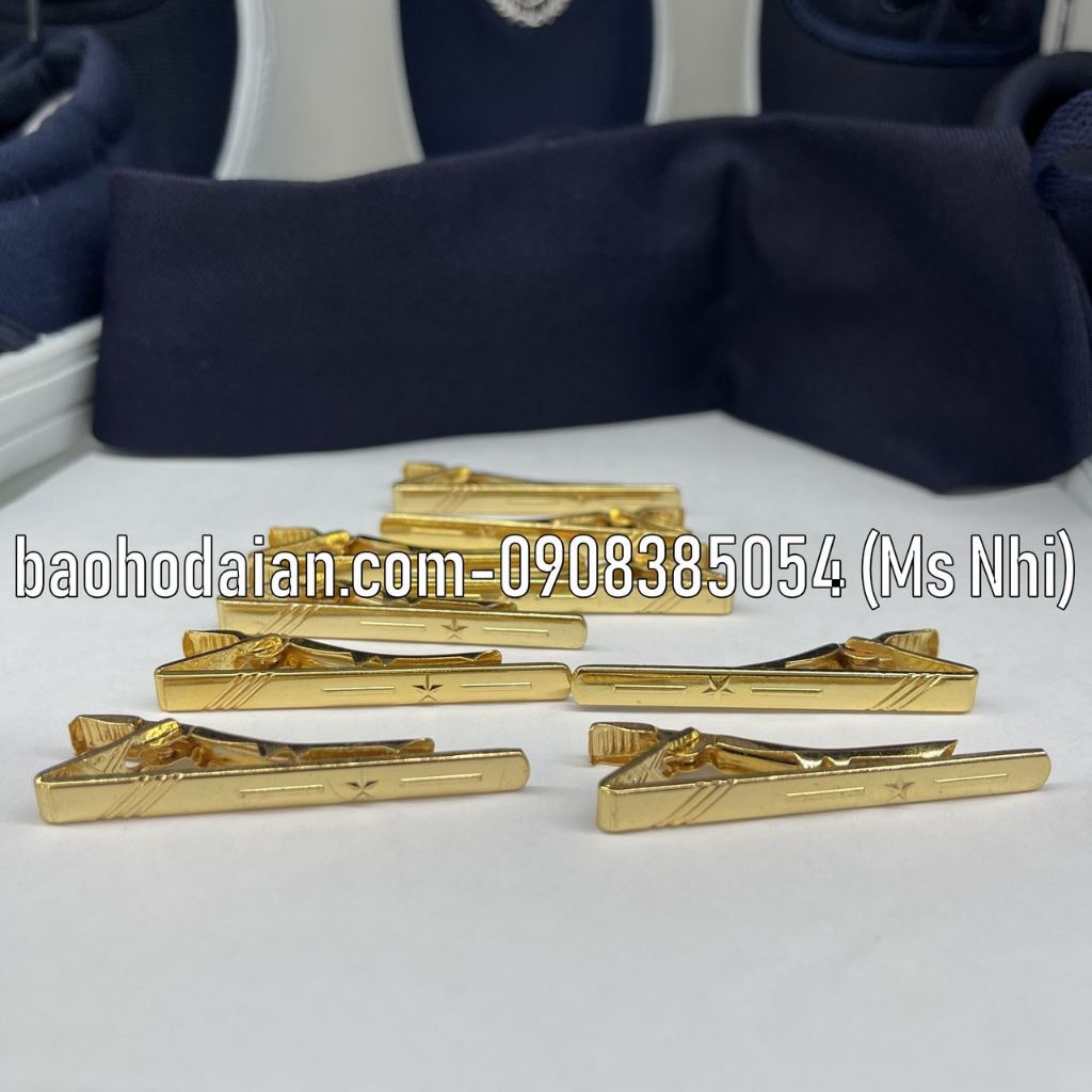 Kẹp cà vạt kim loại mạ vàng
