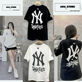 Áo thun MLB YANKEES chất cotton 100% hàng chuẩn chính hãng cao cấp Nam Nữ , tag mác đầy đủ , siêu dày dặn ACA_STORE T114
