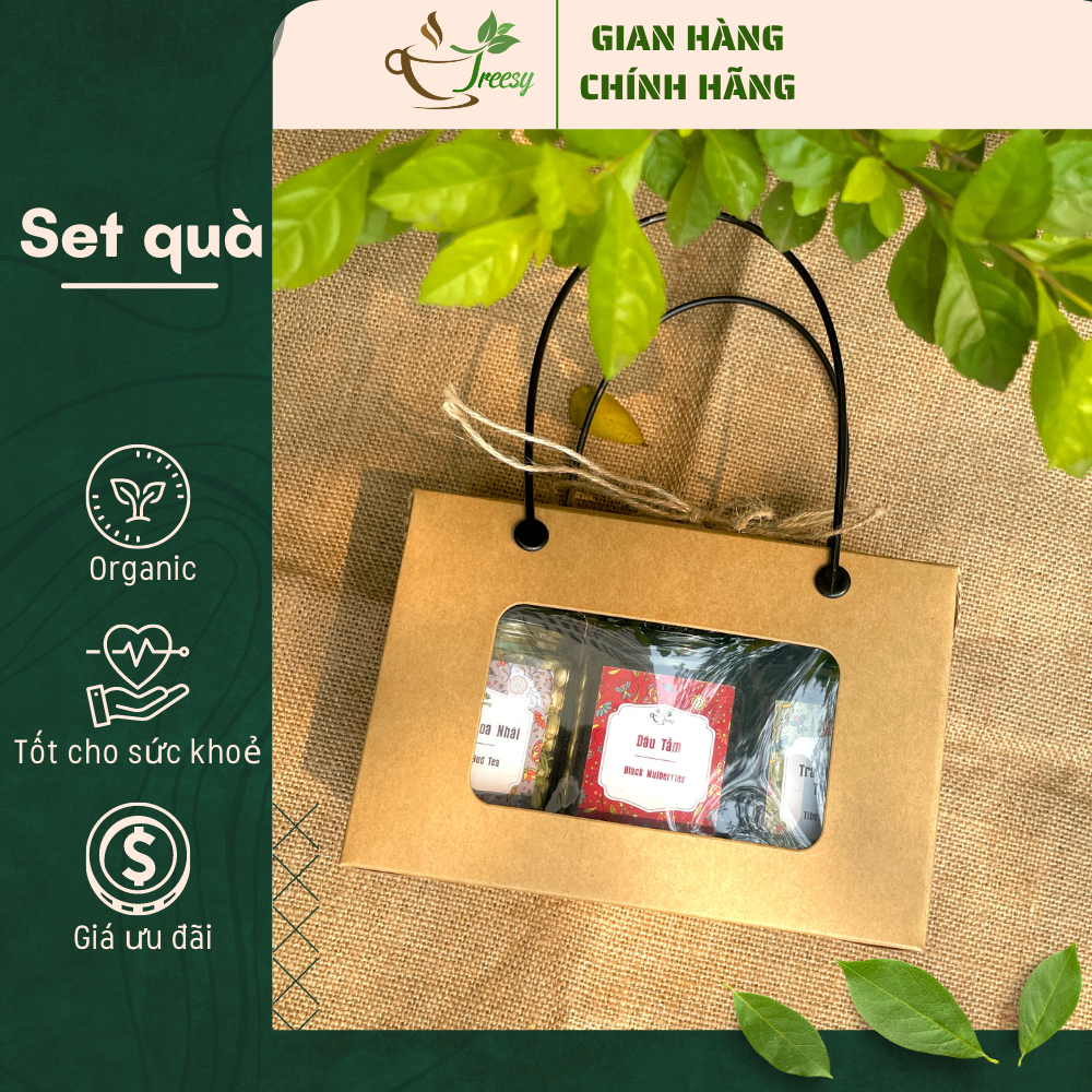 [MỚI] Set Trà thắt nơ Vintage 3 Hũ 200ml làm quà tặng người thương yêu - Quà Tết, Quà 20/10, Quà 20/11, Quà 8/3