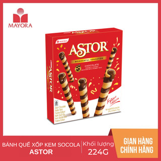 Bánh quế xốp astor nhân kem socôla 224g