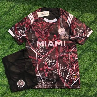   MIA - ĐENHT01  IN TÊN SỐ ÁO - Bộ áo quần thể thao bộ quần áo đá banh MIAMI đen - hàng thun lạnh cao cấp 