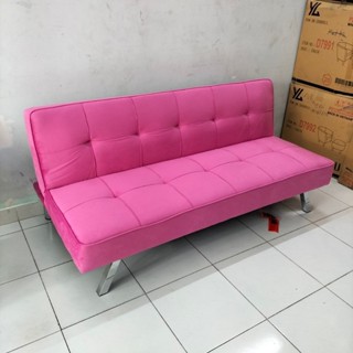 Ghế Sofa Bed Dài 1m7 Bọc Vải Nhung Mềm Mịn- Sofa Giường Đa Năng Có 5 Chân Mạ Inox Cao Cấp