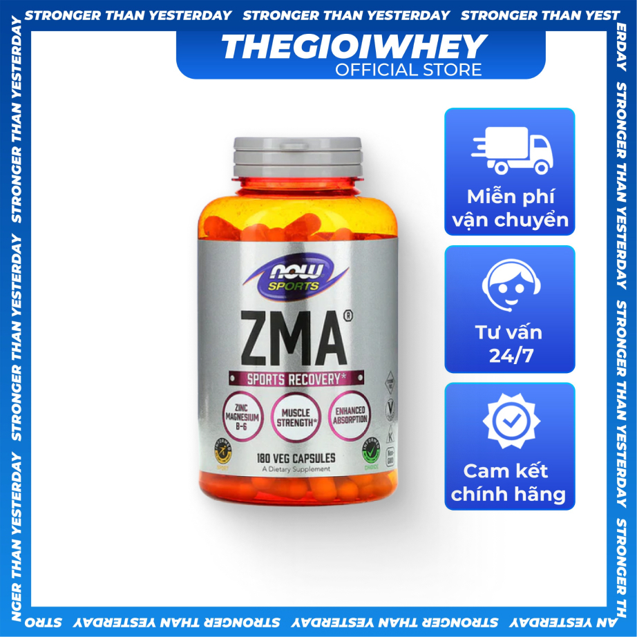 Now ZMA 90 180 Viên uống Vitamin nhập khẩu Mỹ hỗ trợ sinh lý, phục hồi cơ bắp và cải thiện giấc ngủ