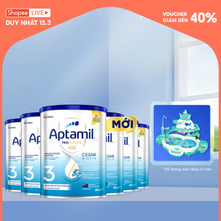 Combo 6 Sữa bột Aptamil Profutura Kid Cesarbiotik New Zealand hộp thiếc số 3 cho bé từ 24 tháng tuổi + Đồ chơi