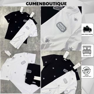  Áo Thun Nam CD Thêu Logo Trước Ngực Mix Hình Ong Thêu Cực Chi Tiết - Áo Phông Nam CD Thêu Hình Họa Tiết Monogram