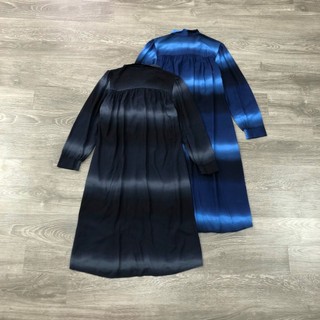 Đầm OS smi cột nơ cổ loang màu