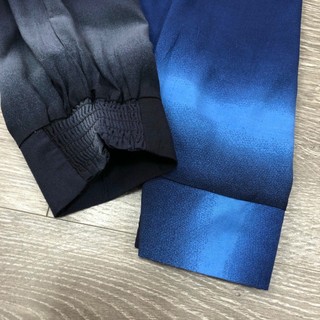 Đầm OS smi cột nơ cổ loang màu