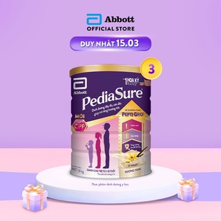 Bộ 3 Sữa bột Pediasure 1.6kg hương vani/lon