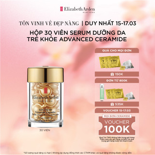 Hộp 30 viên nang tinh chất dưỡng da Elizabeth Arden Advanced Ceramide Capsules Daily Youth Restoring Serum