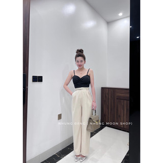 Quần xuông trơn - quần vải suông công sở - quần tây dáng xuông lưng cao cạp 2 ly hàng qccc