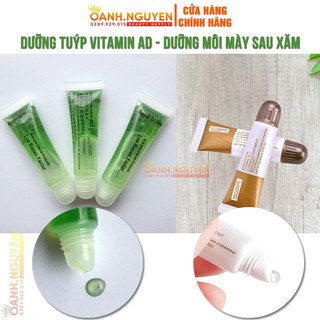 DƯỠNG TUÝP VITAMIN AD (Bịch 50 - 100  tuýp)/ DƯỠNG MÔI MÀY SAU XĂM, KHÔNG MÀU