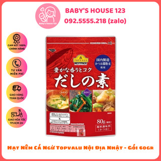 Hạt Nêm Cá Ngừ Rau Củ Topvalu Nội Địa Nhật Bản - Gói 80gr