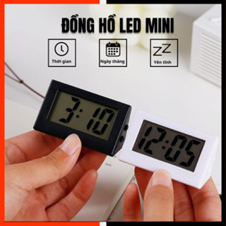 Đồng Hồ Điện Tử LED Mini Để Bàn,Màn Hình Lcd Tiện Dụng Tiết Kiệm Năng Lượng