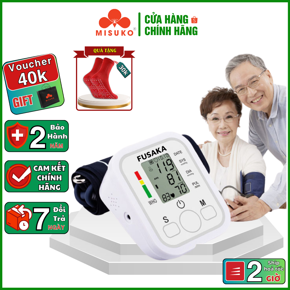 Máy đo huyết áp điện tử MISUKO Fusaka FS-8E nhẩt bản [ BẢO HÀNH 24 THÁNG ], máy đo áp huyết tự động đo lường chính xác